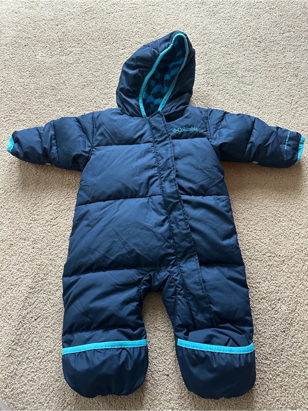 Columbia down snowsuit